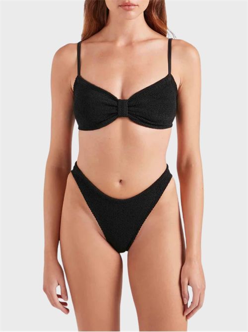 Alicia bikini with ruched bow top and spaghetti straps HUNZA G | ALICIA9